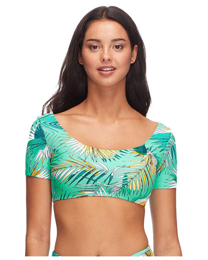 EIDON Polly Crop Bikini Top – Gurung Caribe Print